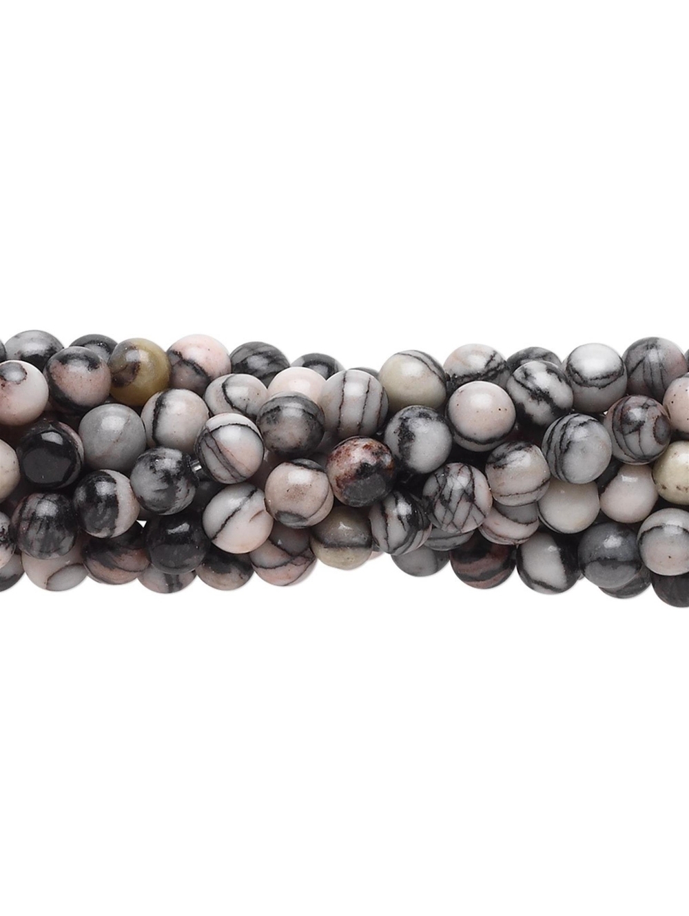 Natural Black Silk Stone Gemstone Beads Round 4mm Bulk Lot 50 pcs